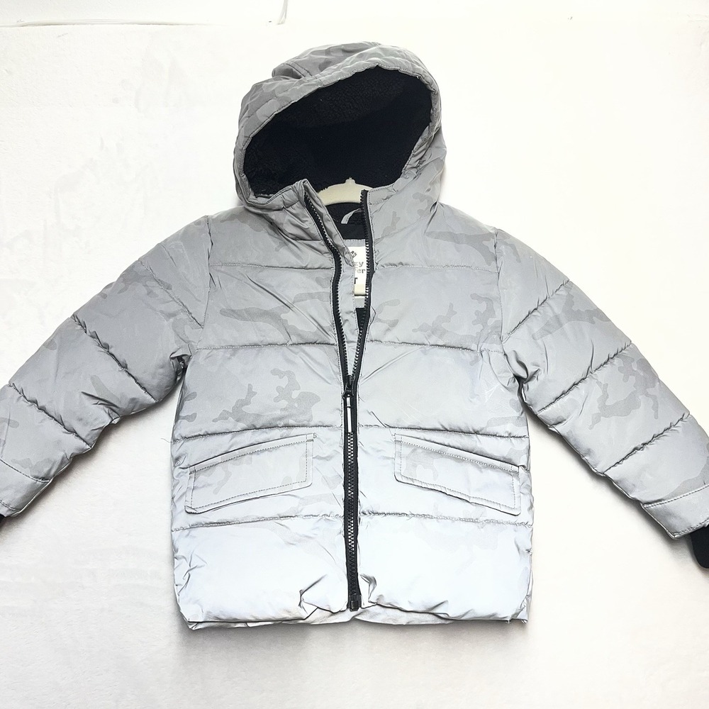 Members Mark Cozy Puffer Jacket Boys‎ 3T Reflective Camo Winter Snow Warm
